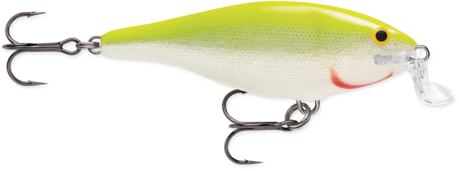 Rapala Shallow Shad Rap - Silver Fluorescent Chartreuse (SFC)