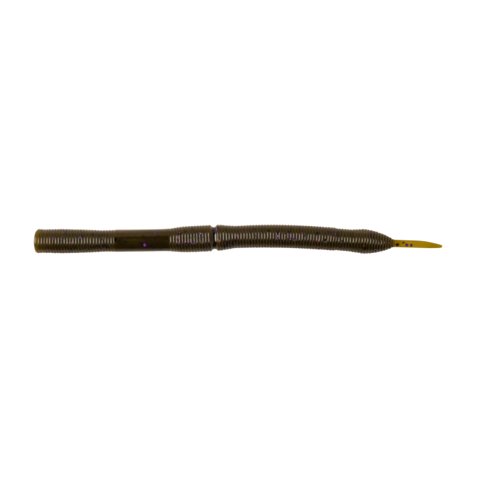 Yum Gadget Worm - 44 Green Pumpkin Purple Flake